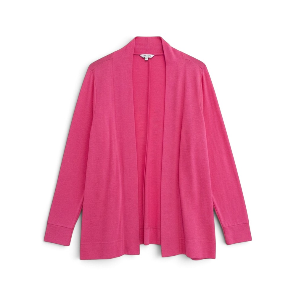 Eden Ruth Cardigan Women XXL Barbiecore Business Casual Pink Open Front Layering